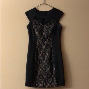 Perfect black and tan/mesh dress size 4P